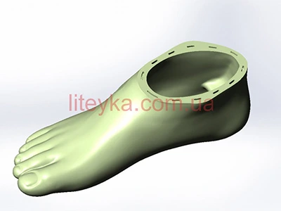 3D model of prosthetic foot