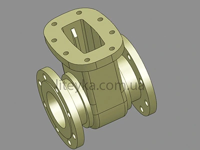3D модель корпусу запірної арматури