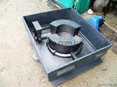 Нижня напівформа корпусу центротвобіжного насоса для формування на автоматичній лінії ХТС